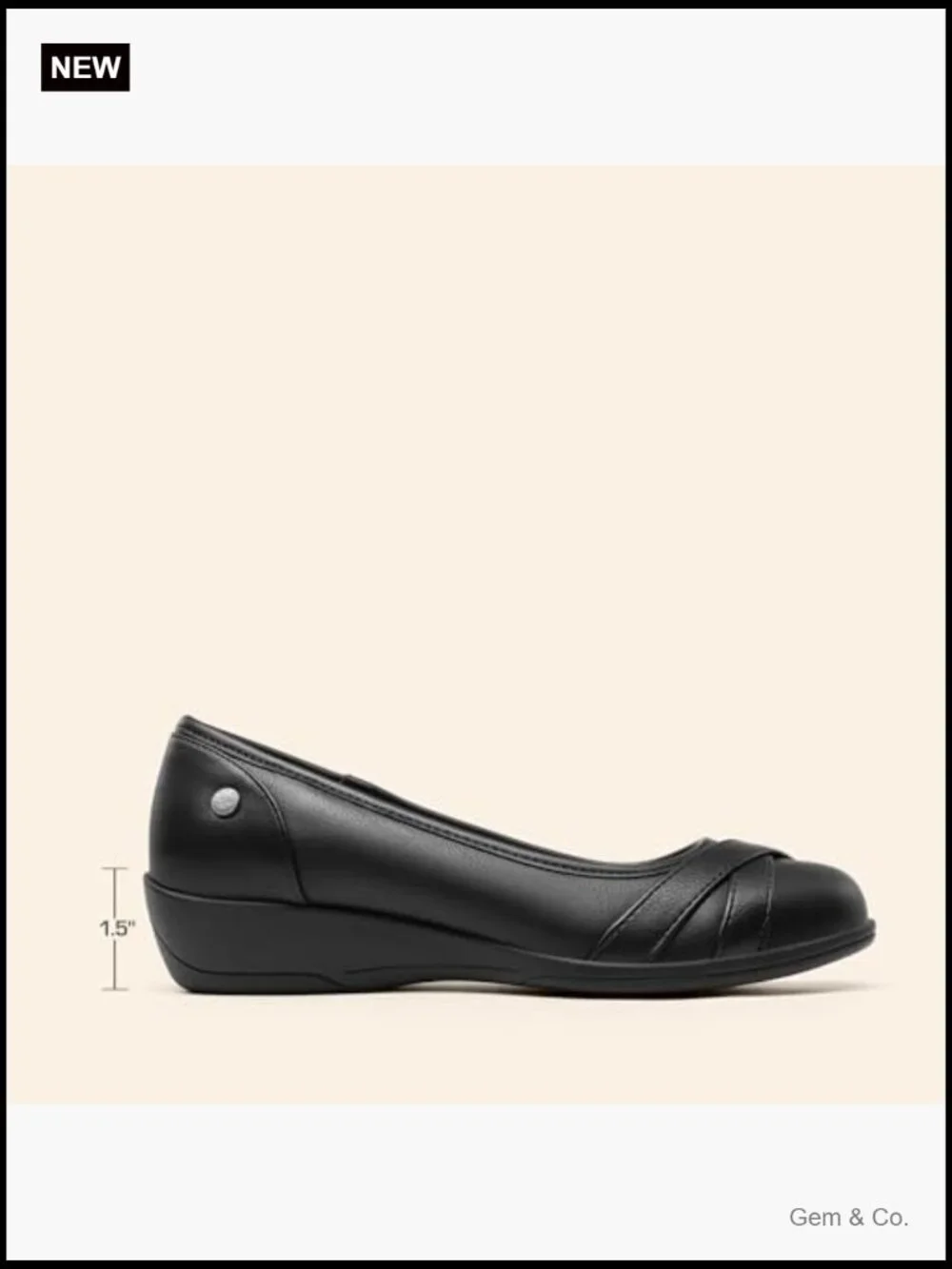 Ballet Flats Comfortable Dressy Work Shoes Wedge Heel Slip On
